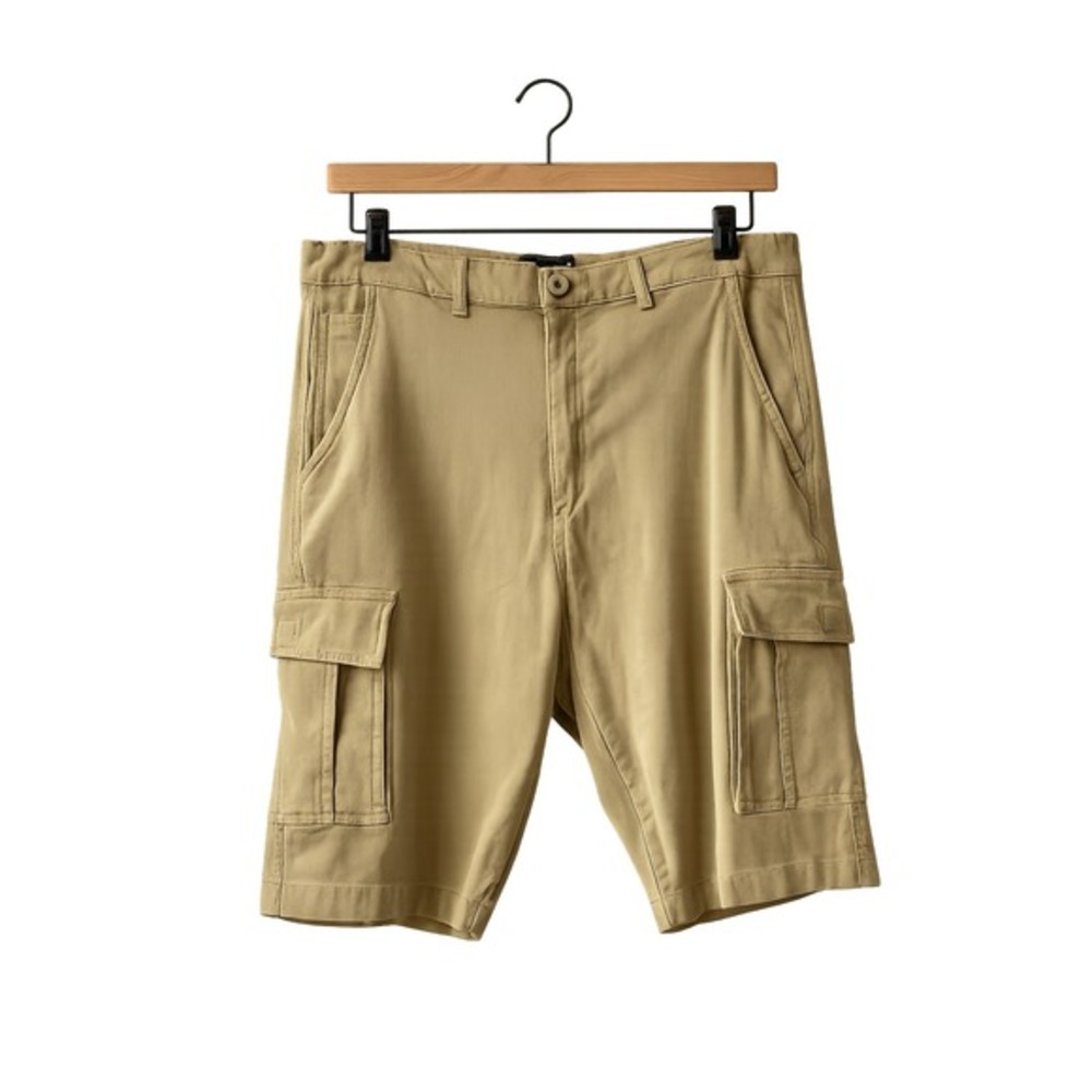 Wicked Stitch Utility Cargo‎ Shorts Men Size 36 Tan Gorpcore Travel Outdoor